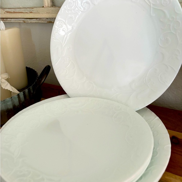 Corelle Bella Faenza White Dinner and Salad Plate Set - Picture 5 of 8